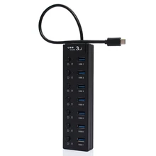 USB3.1 Type C to USB3.0 7 Ports High Speed Charging Hub Adapter For Macbook Hot Sale