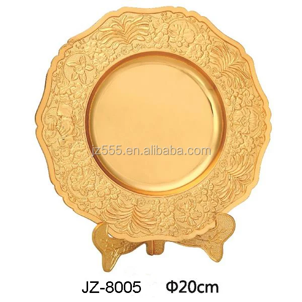 Golden blank souvenir metal plates