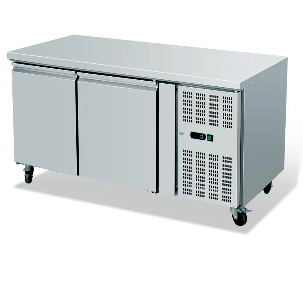 
PEZO Stainless Steel kitchen equipment refrigerator Working table bench fridge counter top refrigerator 