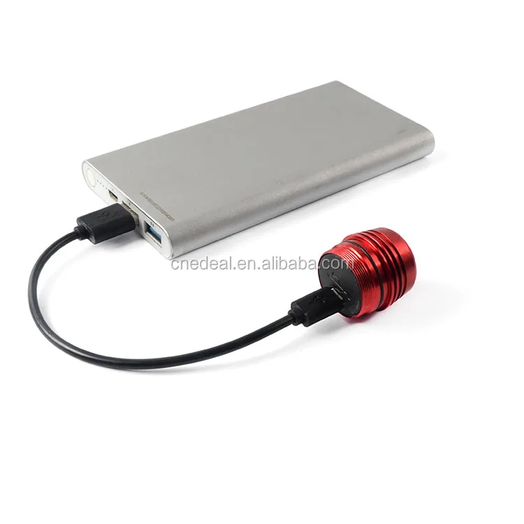 Jialitte B068 Aluminum Rechargeable Bicycle Tail Light USB Ruby Diamond LED Bike Light