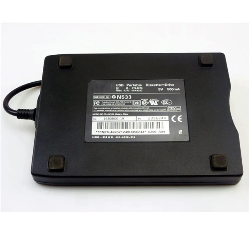 
USB External Floppy Disk Drive Portable 1.44 MB FDD for PC Windows 2000/XP/Vista No Extra Driver Required Plug and Play CA6260 