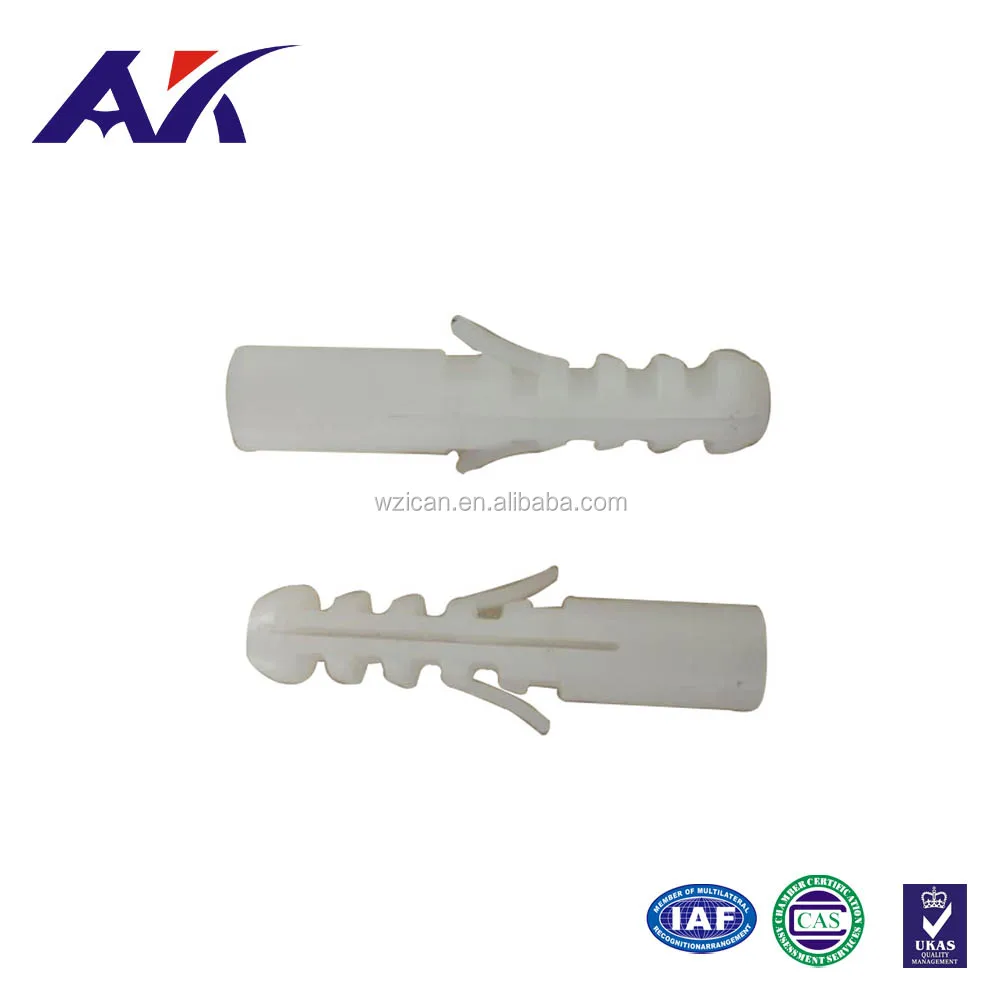 Лидер продаж, оптовая продажа дюбели 6x50 мм Белый Пластиковые крепления якорь от alibaba