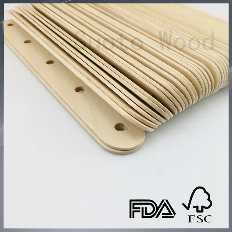 DIY wooden stick with holes wooden tongue depressor with holes