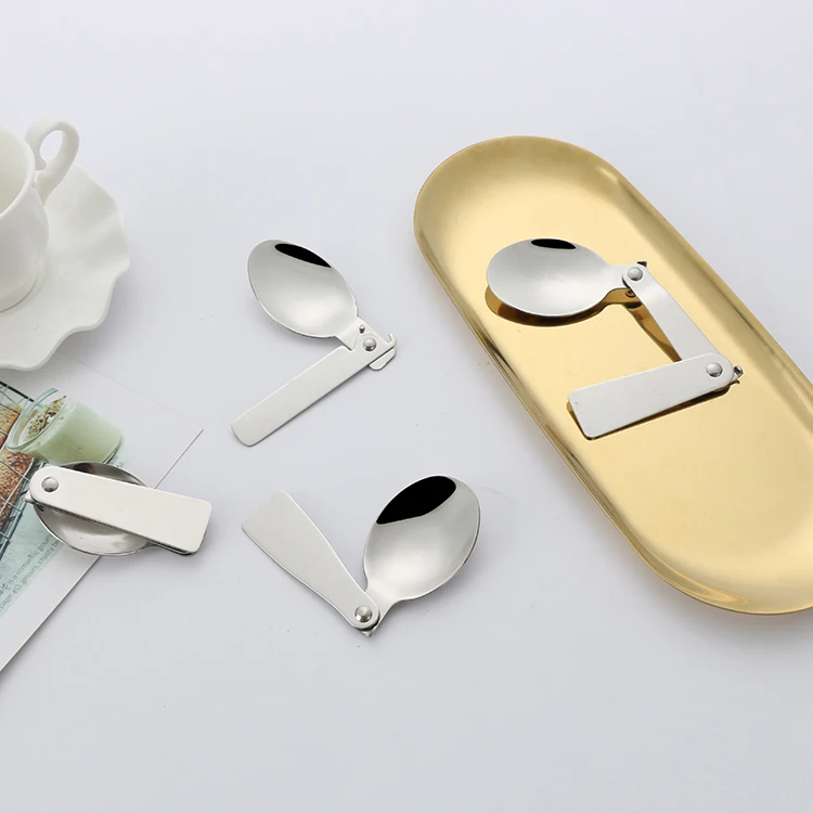 304 stainless steel outdoor camping portable folding flatware set knife fork spoon combination travel picnic folding cutlery set