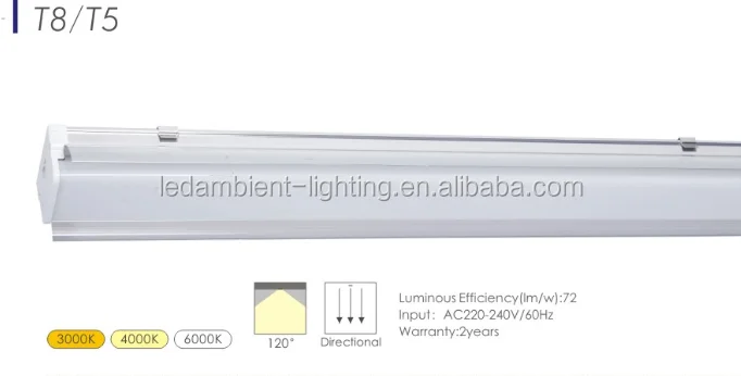 One Bar or Two Bars Office Project Line Light T8 T5 LED Tube Light