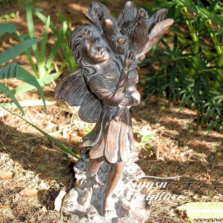 Cheap decoration large resin garden fairy statues