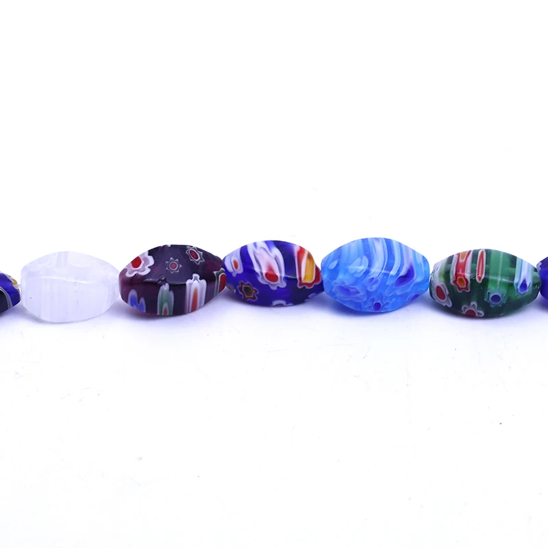 XULIN lampwork stone hollow facet twist millefiori beads