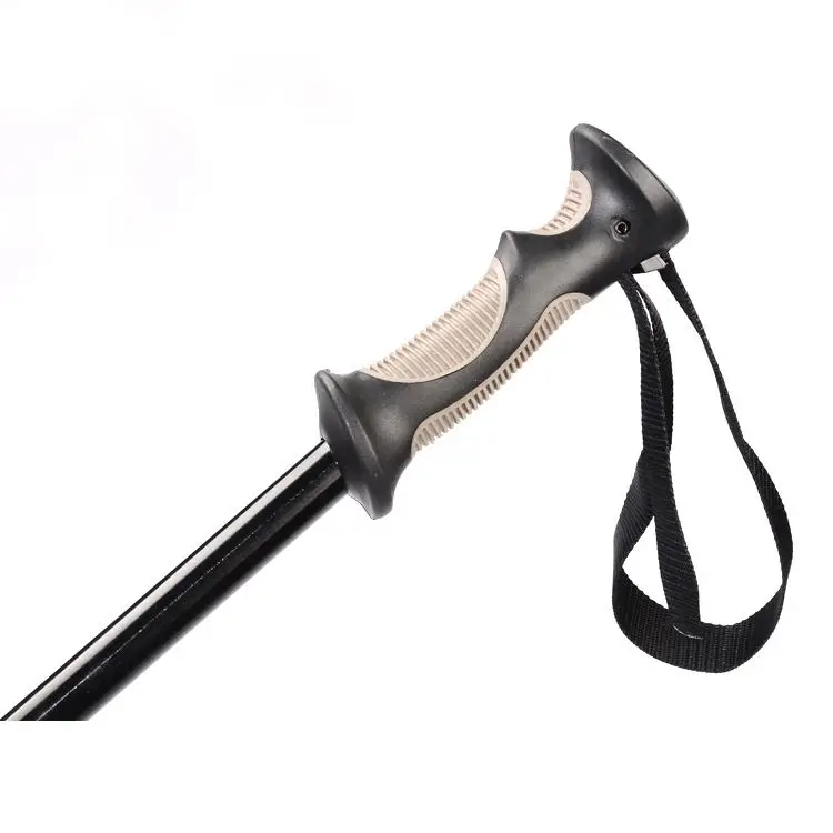 
Factory custom elbow with horse head telescopic bamboo decorating a plastic+rubber handle underarm walking stick 