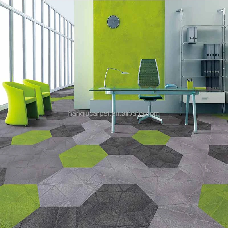 Wear Warranties Nylon 66 Hexagon Nylon Carpet Tile for Office Meeting Room HUANG A04