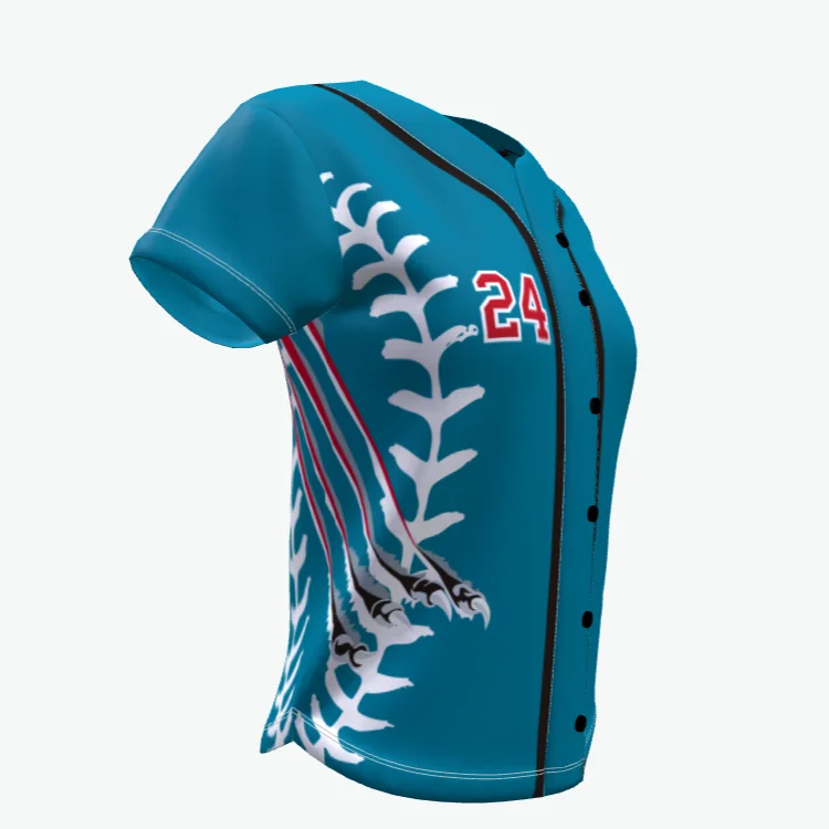 custom sublimation digital printing baseball jersey
