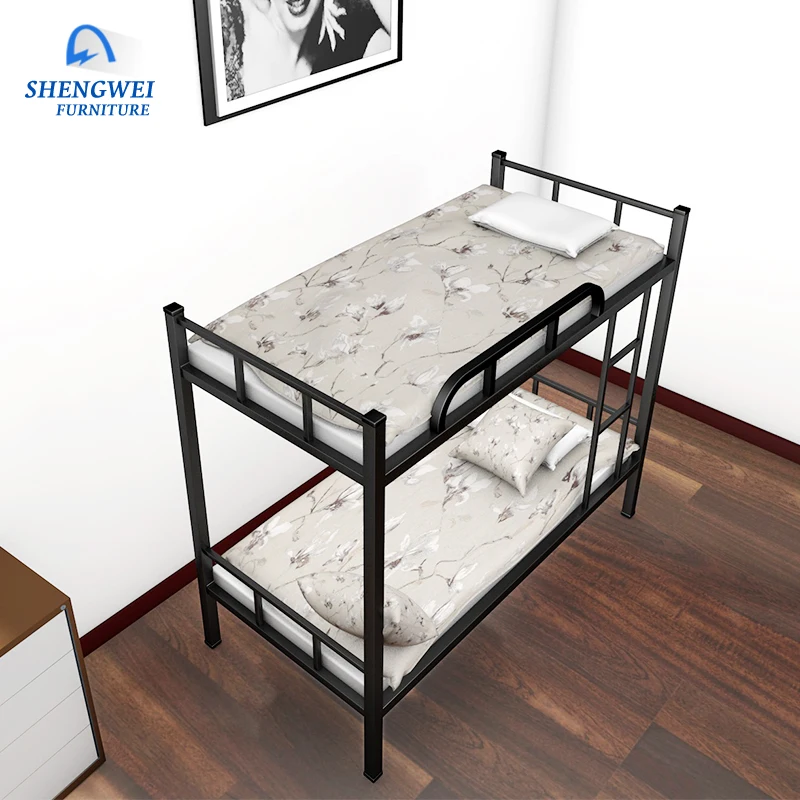 Factory dubai strong steel tube loft bunk bed dormitory use kids bunk bed for two person