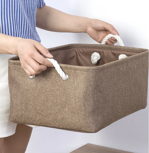 Foldable Jute PE Board Hard Storage Case for Clothes