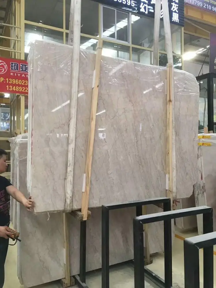 China pink rosa marble stone slab for room decoration marble flooring tiles
