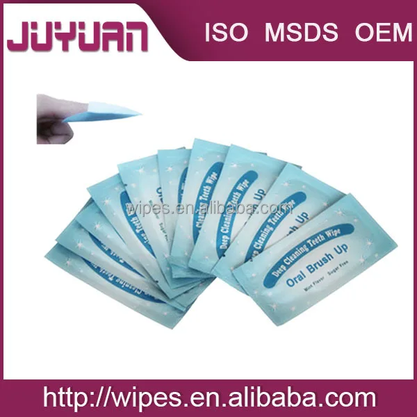 Finger teeth wet wipes,remove the speculiar smell in mouth