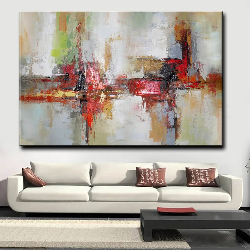 Wholesale custom abstract modern art hand-painted wall painting oil painting for home decoration
