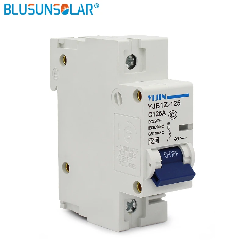 2pcs a lot Mini PV Solar system protection 1P 125A 220V MCB DC Circuit breaker schneider