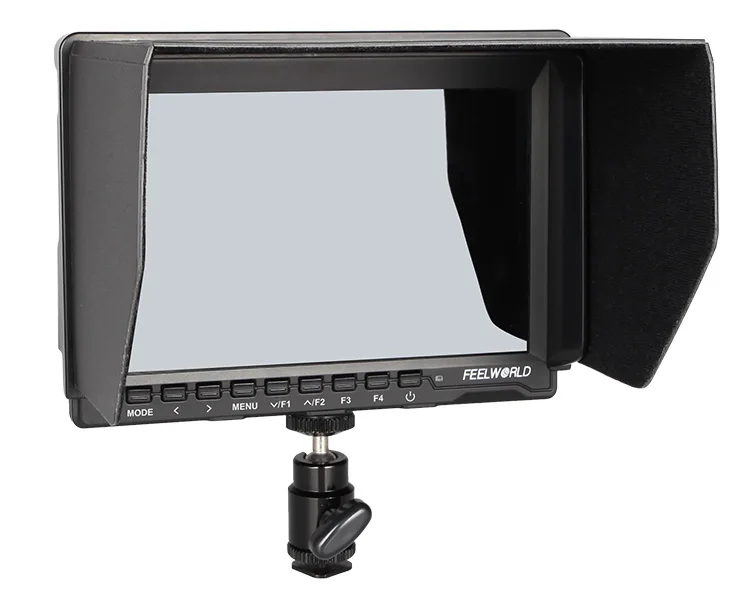 
1080P 7 inch lcd monitor IPS panel Histogram Pixel-to-Pixel HDMI input high contrast 800:1 camera film with Sunshade 