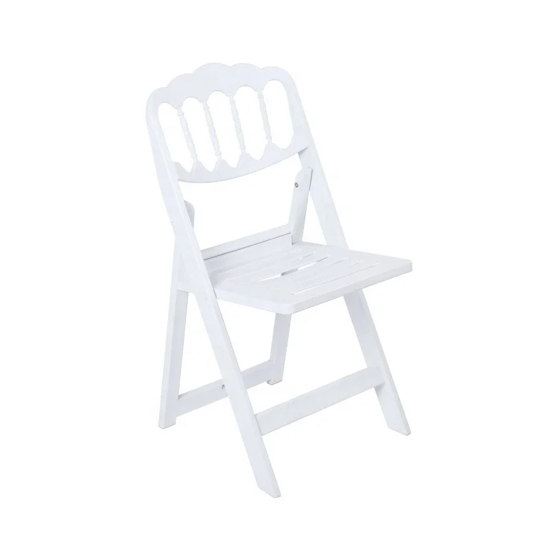 factory direct resin white folding napoleon chair