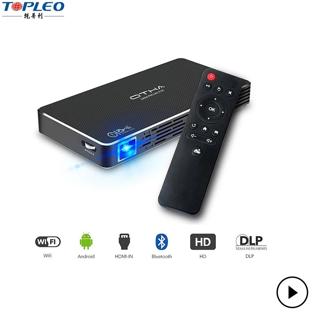 Portable Intelligent focus Keystone Correction DLP holographic laser mini led projector