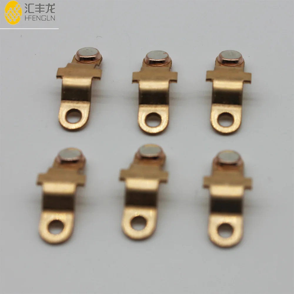 stamping welding maching silver copper brass electric contacts