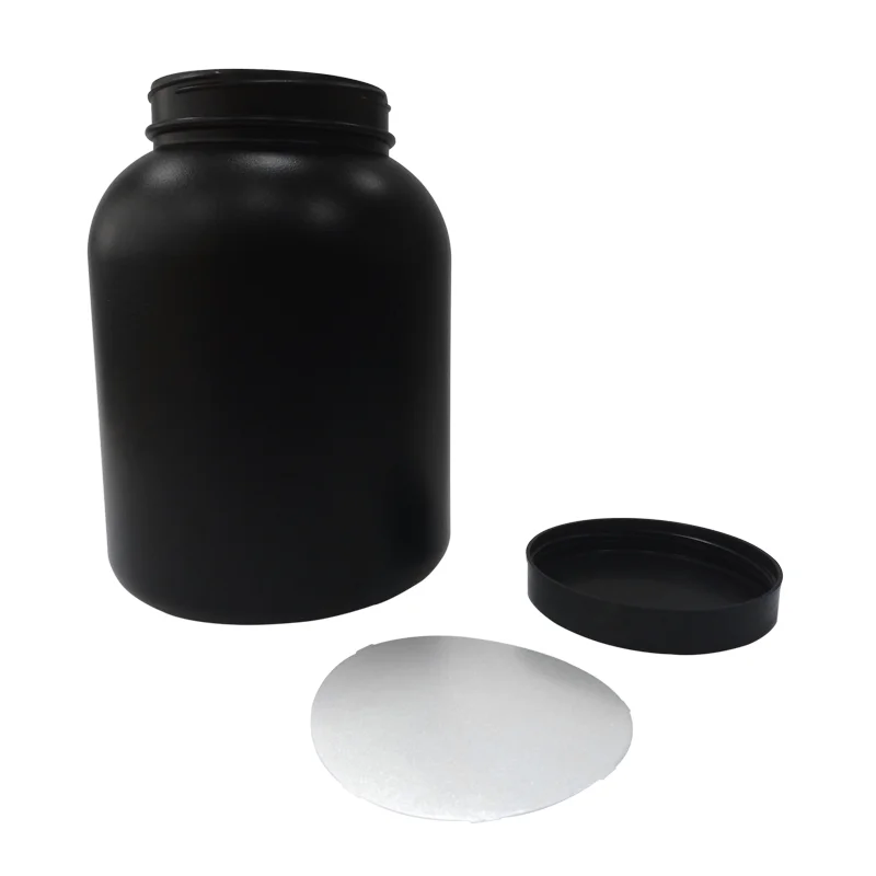 Black Wholesale Protein Powder HDPE Plastic Bottle Can