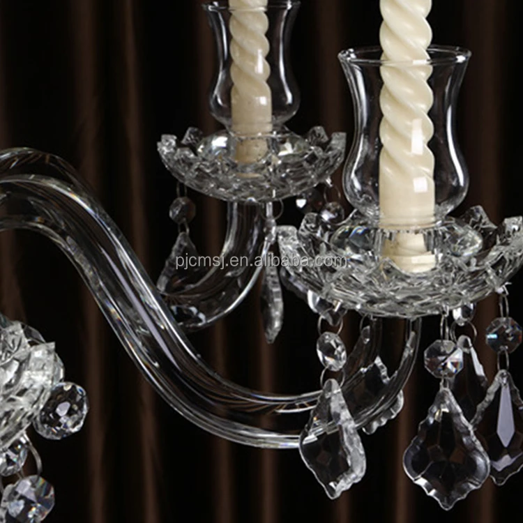 Top sale wedding 9 arms crystal candelabra candle holder for wedding on sale