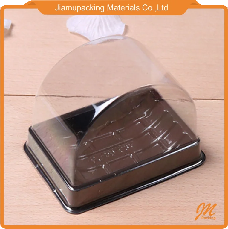 Nice slice cake muffin packaging box, divided biscuit box with clear window