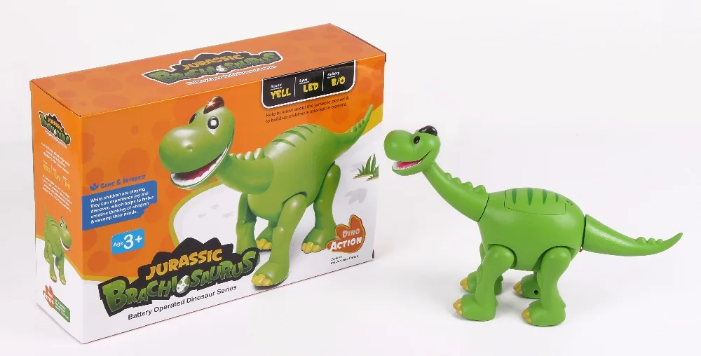 Plastic B/O robot dinosaurs toys with music and light for sale
