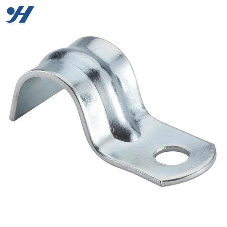 Zinc Plated One Hole Saddle Pipe Clamp For Conduit and EMT