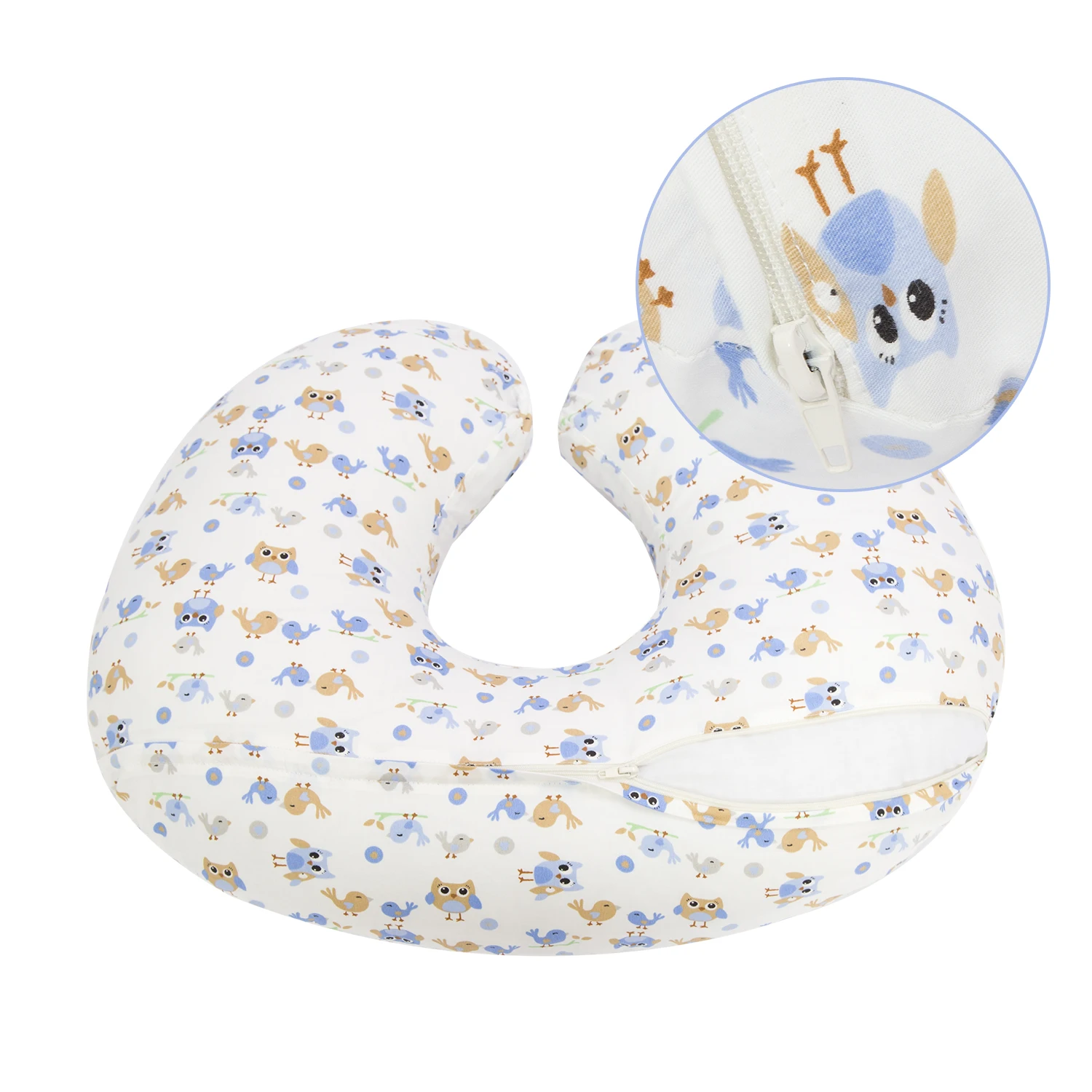 Cartoon Owl Printed Infant Pregnancy Moms Feeding Nursing Pillow Cover