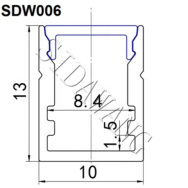 SDW006 10X13MM Aluminium Profile Led Aquarium