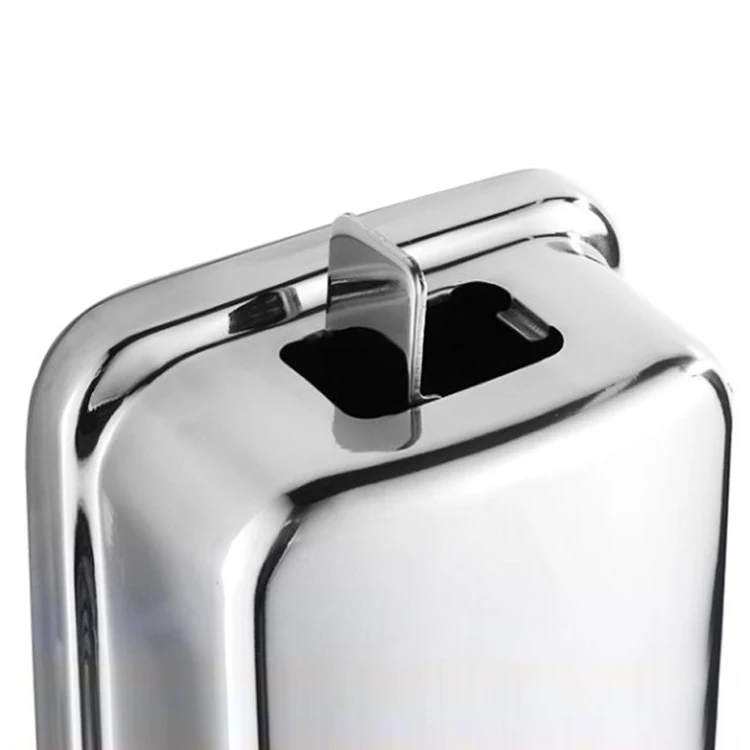 500 800 1000ml Square Wall Mounted  304 Stainless Steel hand Liquid Soap Dispenser