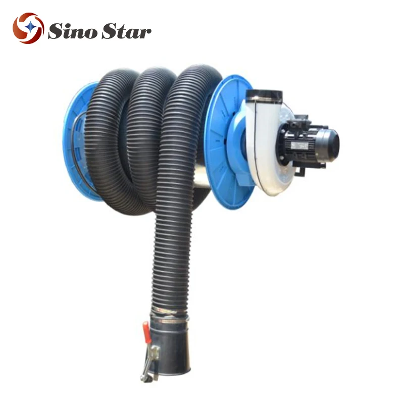 Car repaier equipment/ Manual Exhaust Hose Reel with motor 380V/50Hz/3Ph  (FS-200907608550W)
