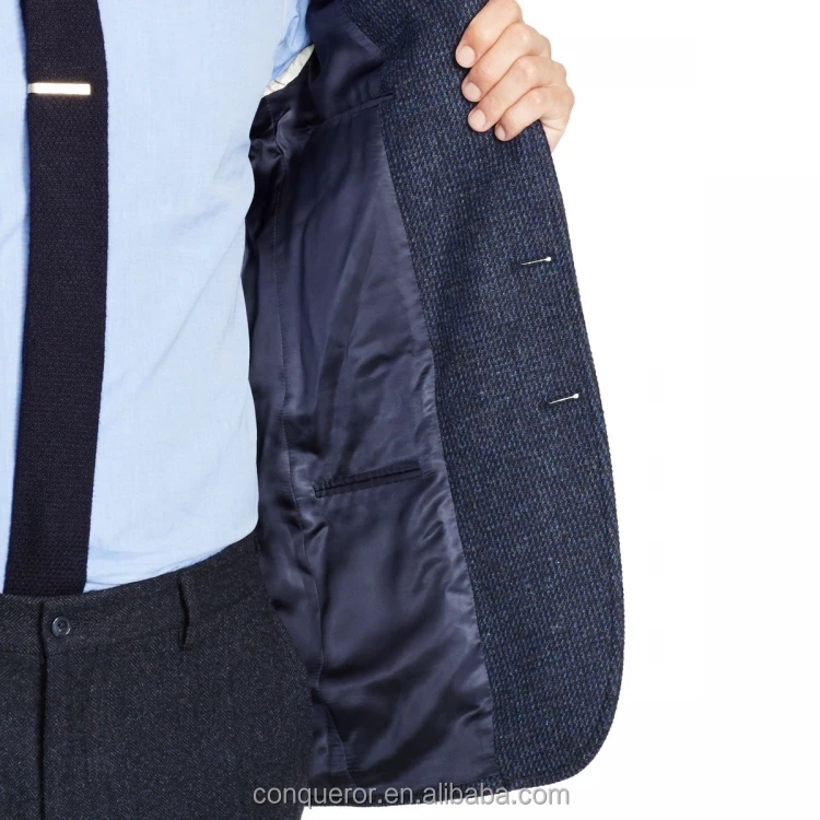 Приталенный мужской деловой костюм по индивидуальному заказу, Модный стильный костюм из мериносовой шерсти E84