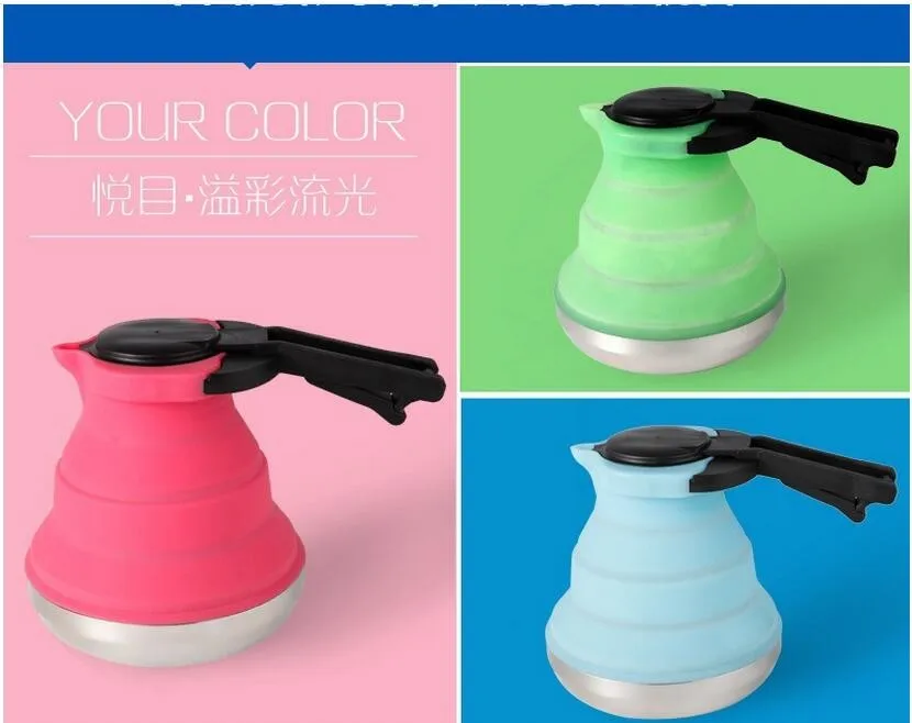 Food grade foldable Silicone kettle/water kettle with high quality