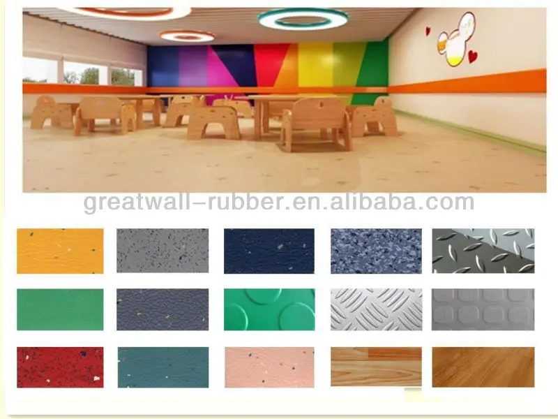 пвх рулона виниловых напольных покрытий