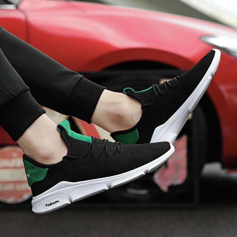 Новинка, Осенние сетчатые кроссовки Fly weave, подходит для всех стилей, повседневная обувь на плоской подошве для бега и фитнеса