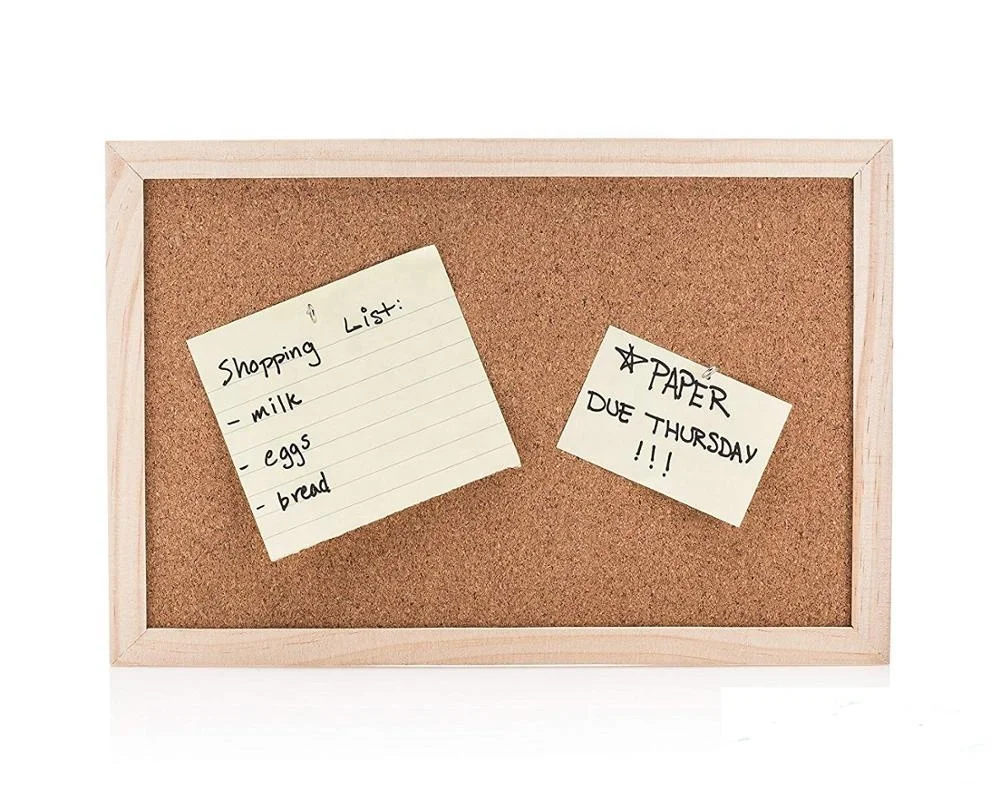 Маленькая деревянная рама, пробковая доска для объявлений, настенная нажимная доска для объявлений