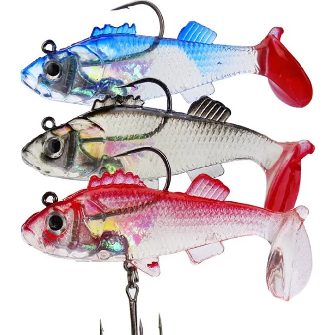 
Lead fish bait with three hooks and single hook bait fishing tackle wholesale 