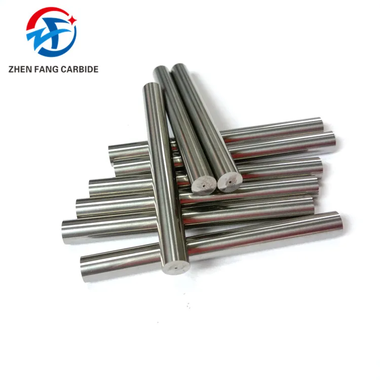 customized 50mm length one coolant hole solid tungsten carbide rod