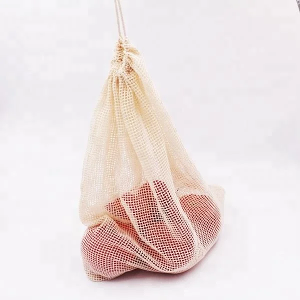 BOSI Multipurpose net bag reusable mesh cotton bag knit fabric mesh produce bag