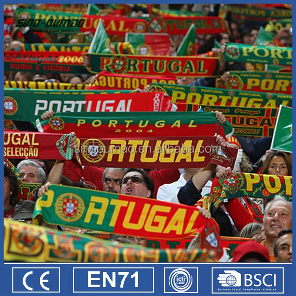 Пользовательские вязаный узор национальной команды футбольный шарф