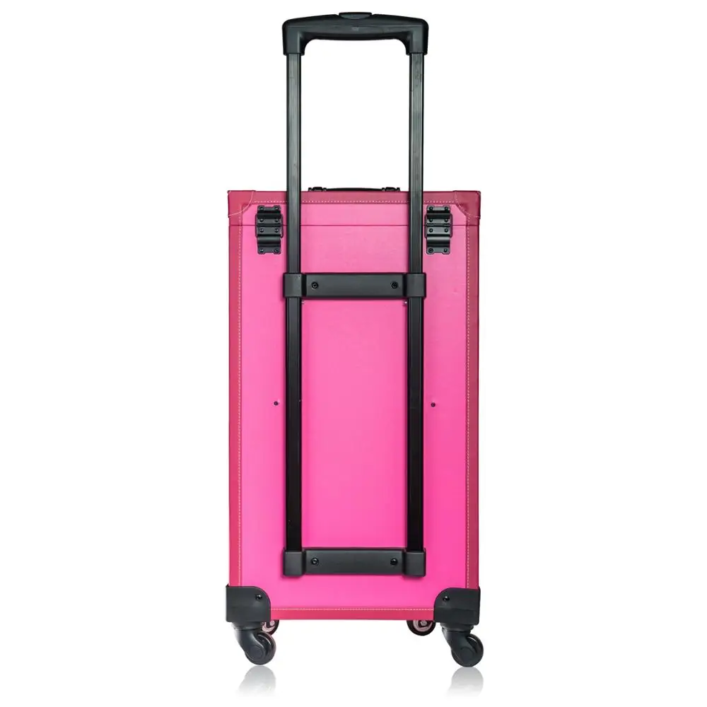 REBEL Series Pro Makeup Artists Multifunction Cosmetics Trolley Train Case Large Cheer power