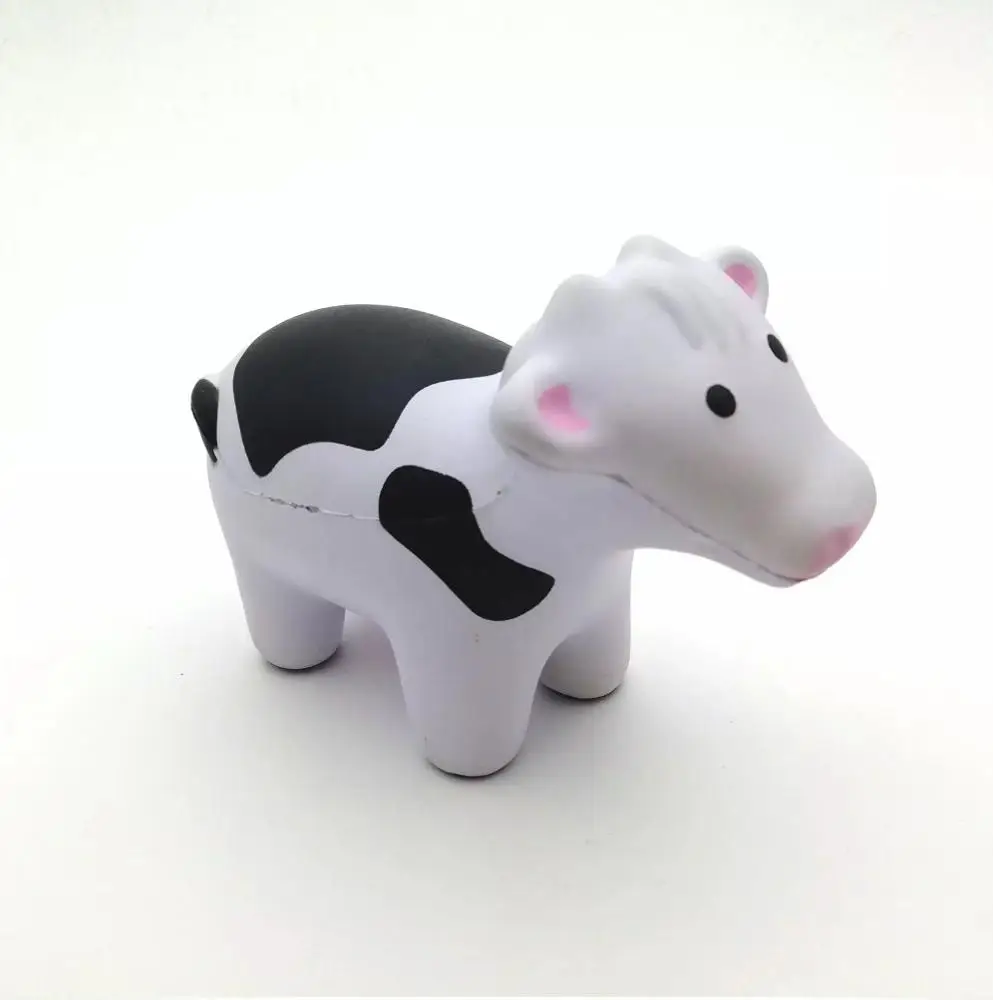 BSCI En71 ASTM Reach cartoon design cow foam stress ball Stress Pressure Reliver Vent Ball