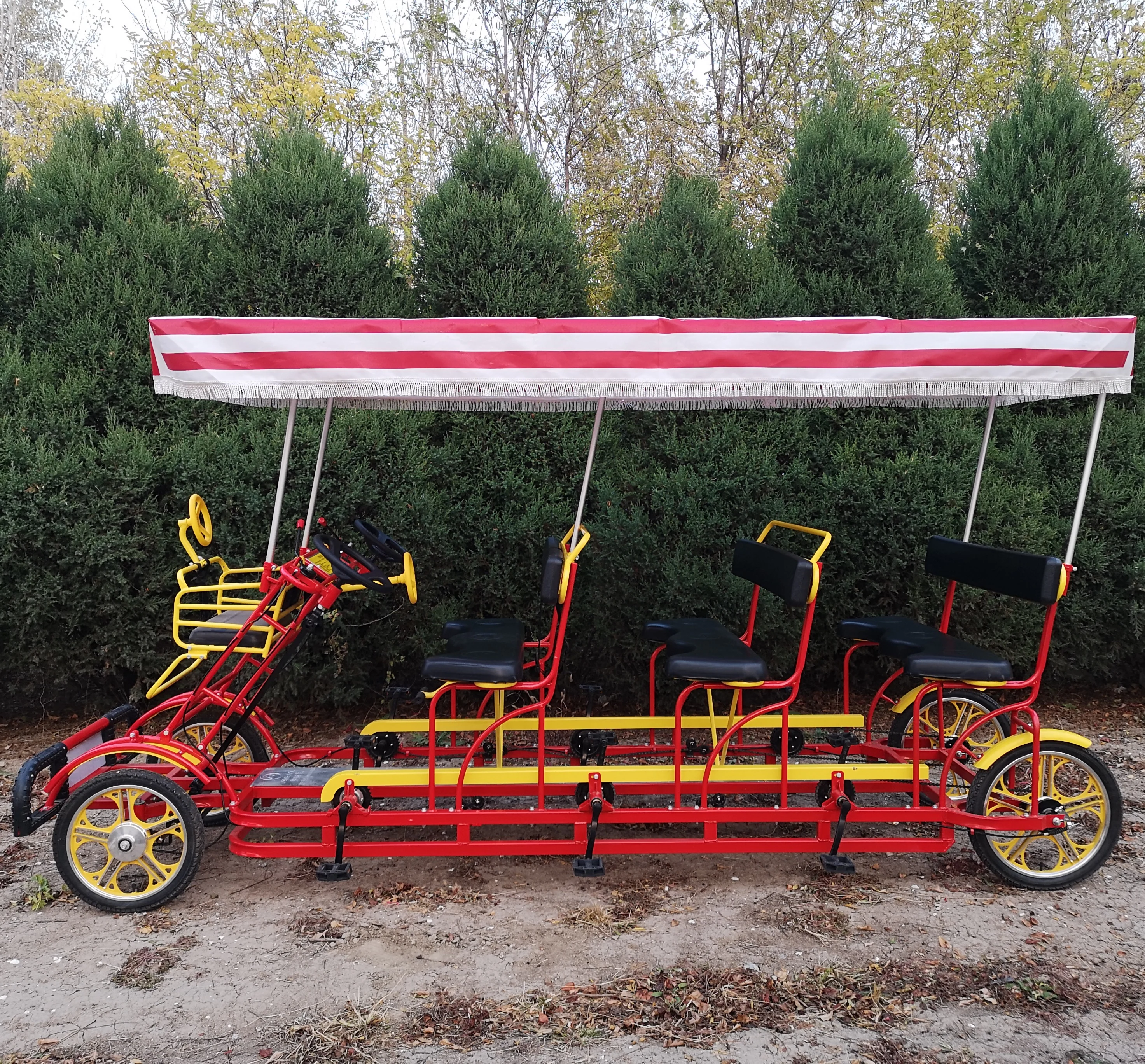 
Factory outlet family set child seat sightseeing four wheels canopy tour Surrey bike 