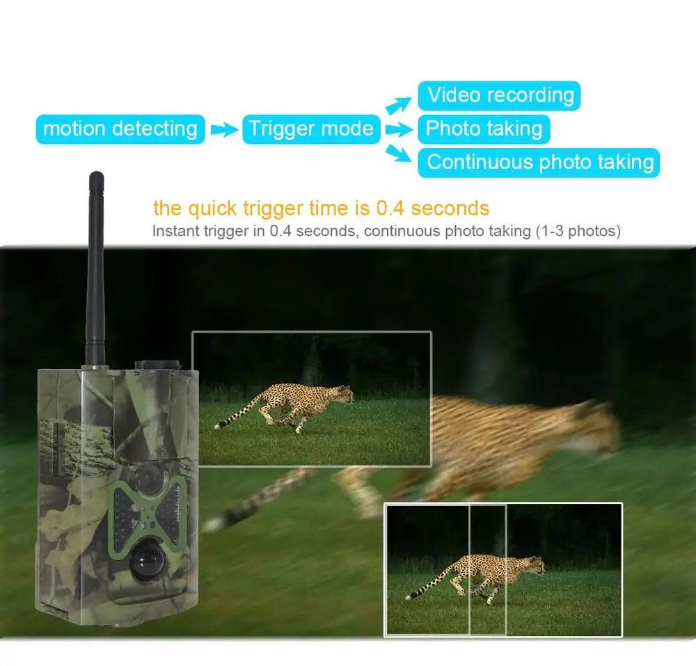 Trail Camera with Night Version 720P HD Game & Trail Camera 20M Wildlife Hunting Trail Cam