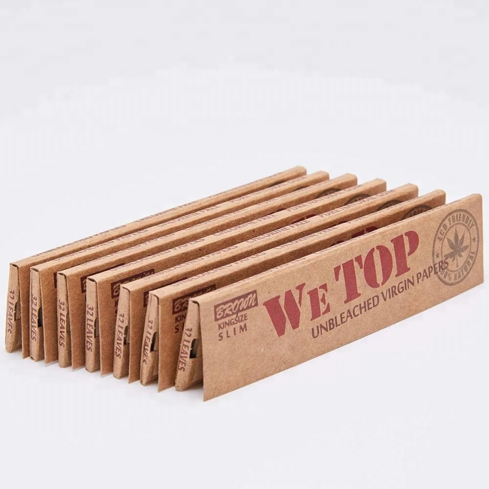 OEM Organic Natural Gum Brown Smoking Rolling Paper King Size Slim