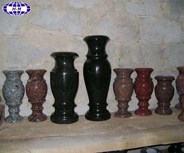 Popular Chinese cheap granite vase for tombstone