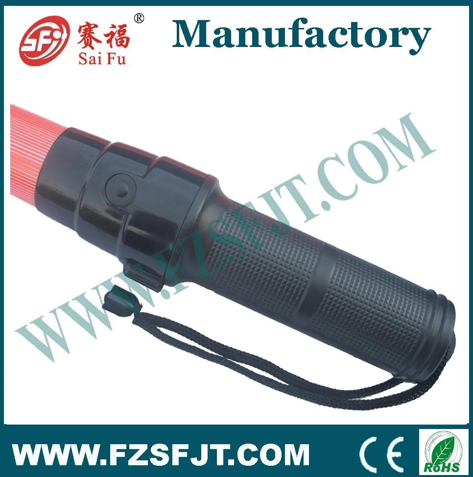 Красная светодиодная дубинка с ПВХ оболочкой