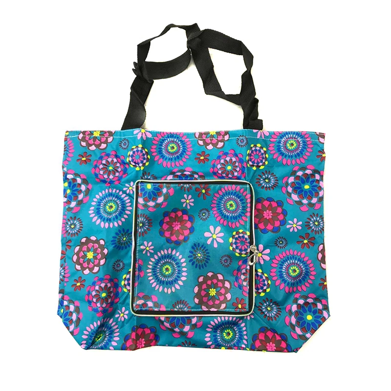 2024 wholesale waterproof reusable grocery shopping bag handle foldable tote bag